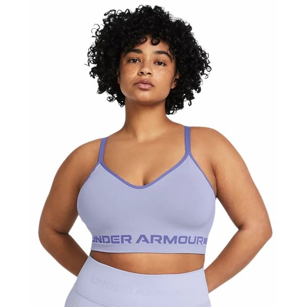 Biustonosz sportowy damski Seamless Low Long Under Armour - czarny