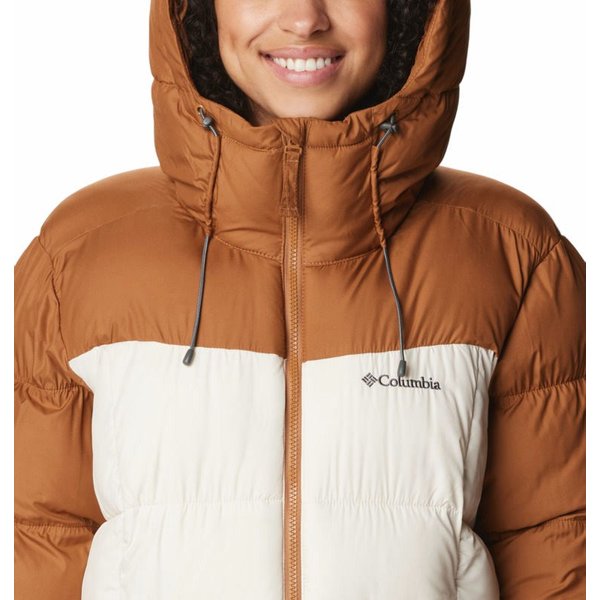 Kurtka puchowa damska Pike Lake II Insulated Columbia - Camel Brown, Chalk