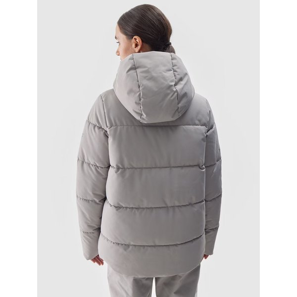 Kurtka narciarska damska TTJAF573 4F - chłodny jasny szary