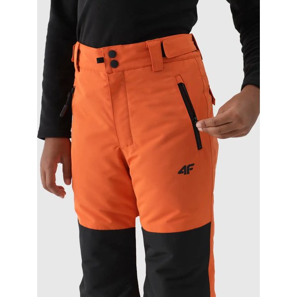 Spodnie narciarskie chłopięce TFTRM658 4F - pomarańcz