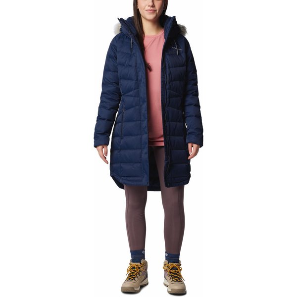 Płaszcz puchowy damski Belle Isle II Mid Down Columbia - Collegiate Navy