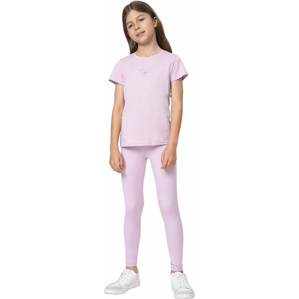 Legginsy dziewczęce 4FJSS23TTIGF049 4F - fioletowe