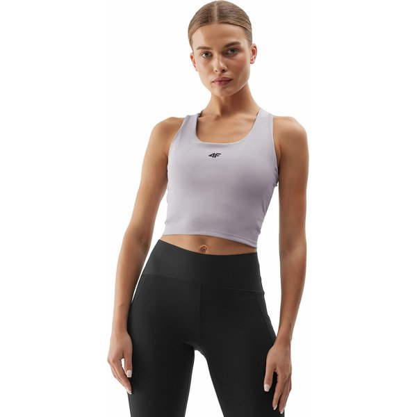 Bezrękawnik, top damski 4FAW23TFTSF430 4F - szary