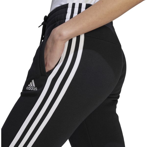 Spodnie dresowe damskie Essentials 3-Stripes Fleece Adidas - czarne