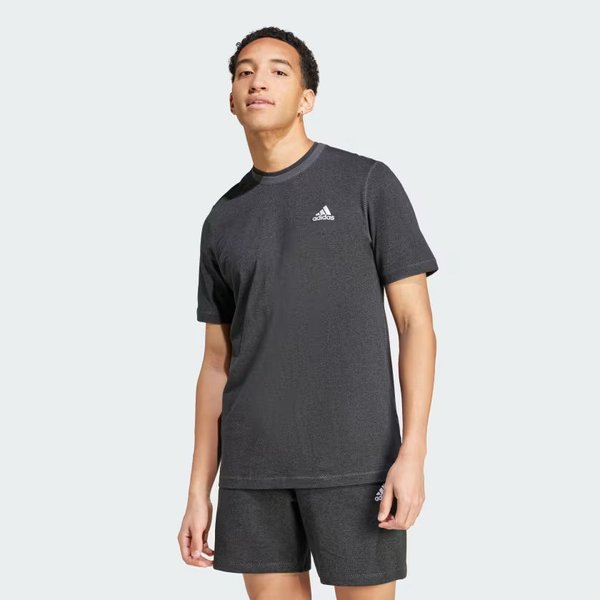 Koszulka męska Seasonal Essentials Melange Adidas - Black Melange