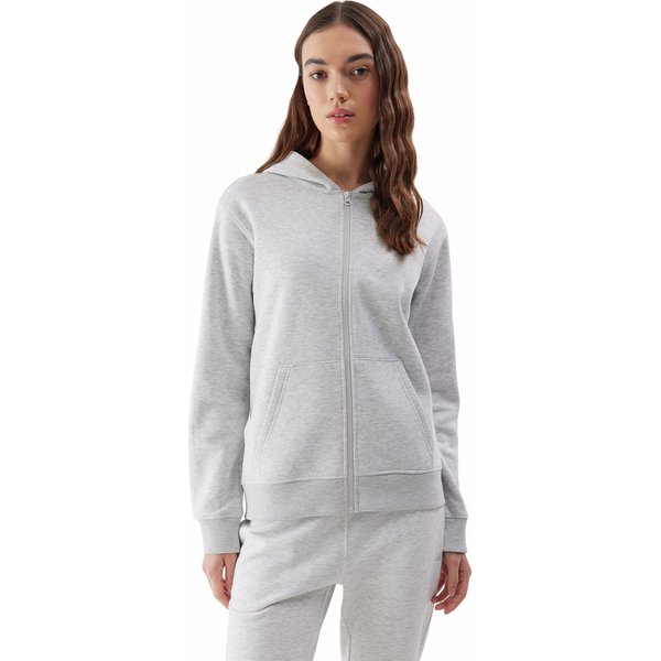 Bluza damska 4FWSS24TSWSF0956 4F - chłodny jasny szary melanż