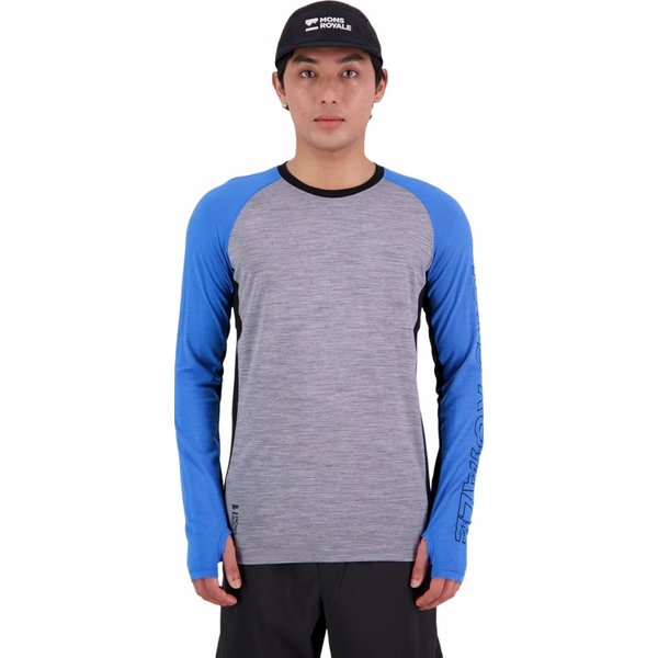 Longsleeve męski Temple Merino Air-Con LS Mons Royale - Blue Gravel