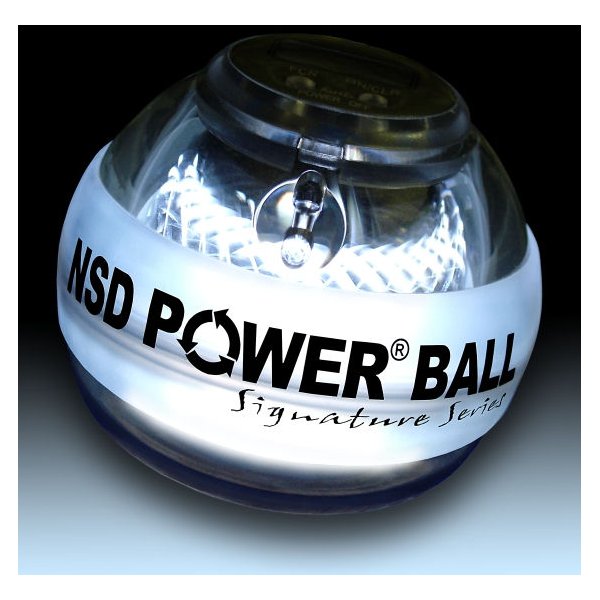 Powerball Neon White Pro - Gyroscope Main - Entraînement Poignet - Vitesse 16000 Rpm