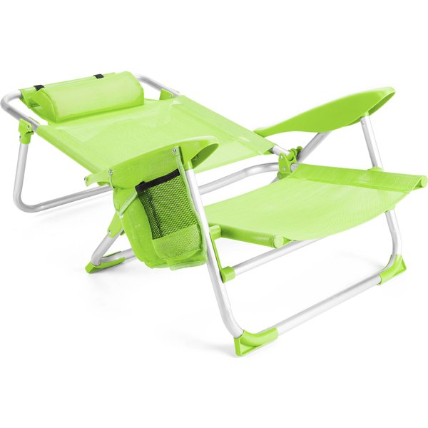 Krzesło plażowe z funkcją leżaka Sun Lite 2w1 Outtec - lime