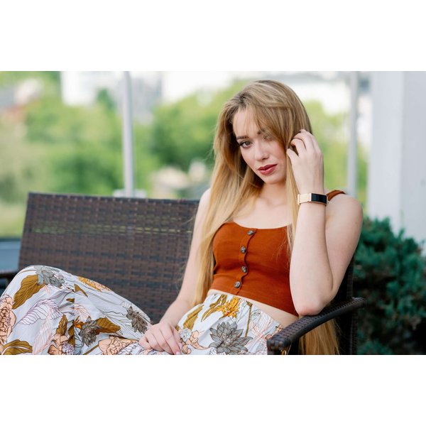 Smartwatch Women Tina Garett - czarny stalowy