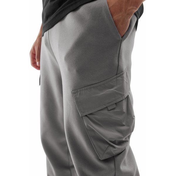 Spodnie męskie cargo 4FAW23TTROM446 4F - szary