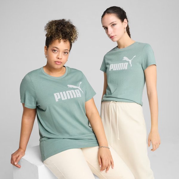 Koszulka damska ESS No. 1 Logo Heather Tee Puma - Green Moon