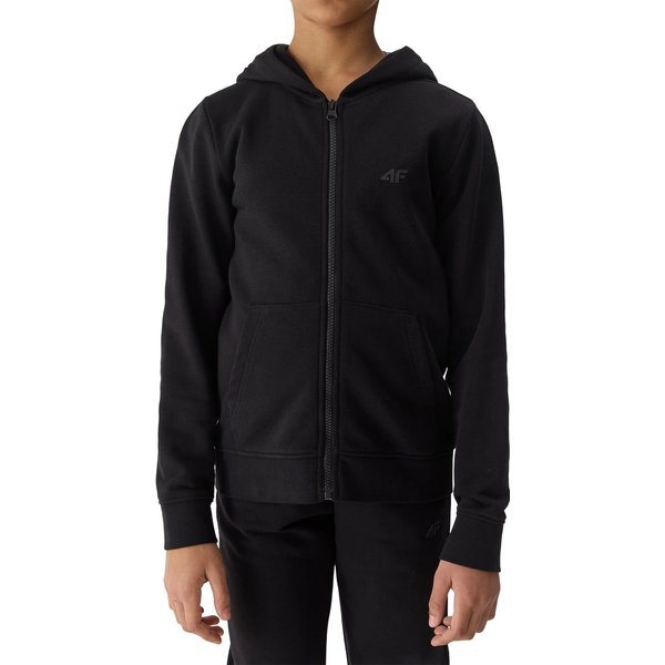 Bluza dziewczęca 4FJWSS24TSWSF0919 4F - głęboka czerń
