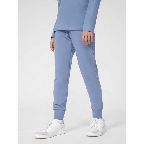 Spodnie dresowe dziewczęce 4FJSS23TTROF130 4F - denim