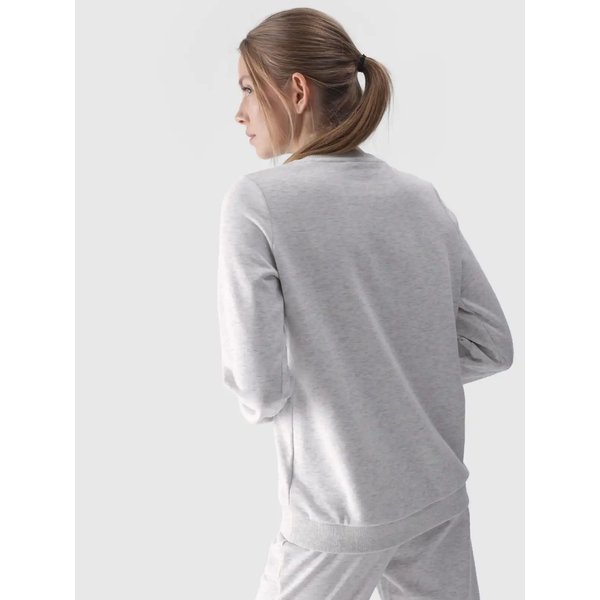 Bluza damska 4FWMM00TSWSF1469 4F - chłodny jasny szary melanż