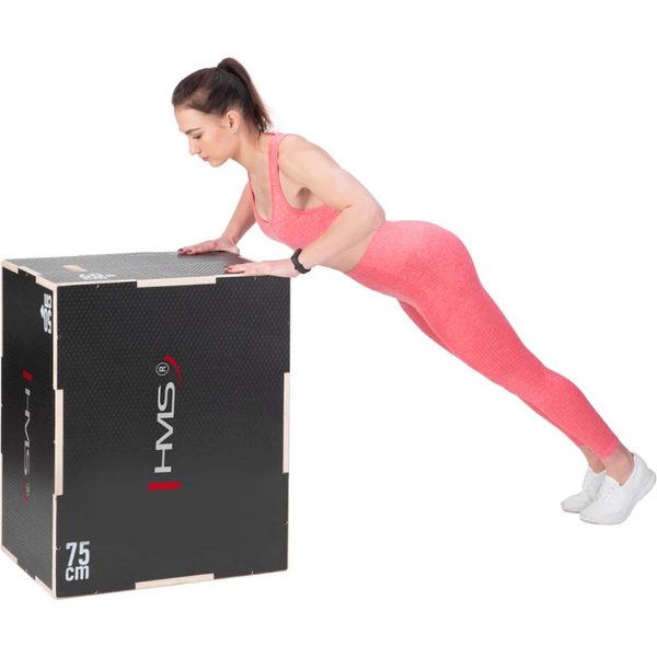 Skrzynia plyometryczna drewniana, crossfit SDCO2 HMS