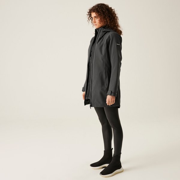 Płaszcz puchowy damski Denbury V 3w1 Regatta - ash/black