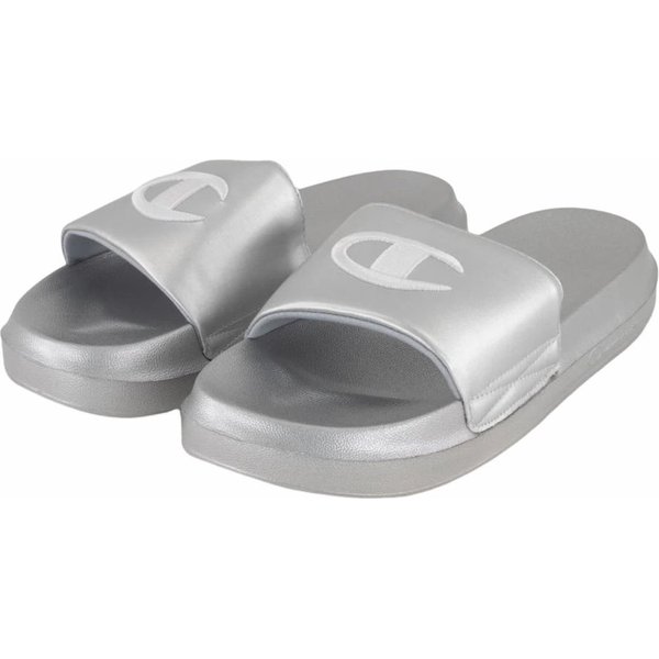 Klapki Slide Miami Platform Champion - srebrne