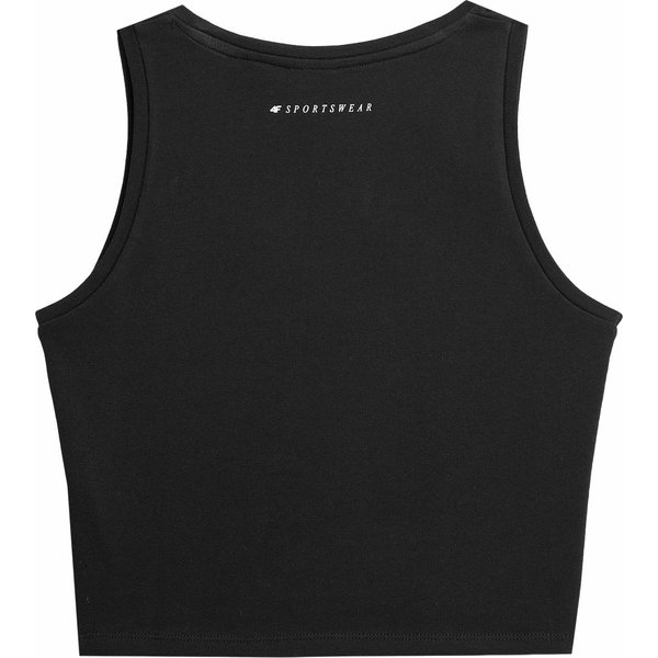 Bezrękawnik, crop-top damski 4FSS23TTSHF570 4F - czarna