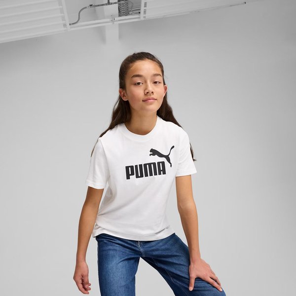 Koszulka juniorska Ess No.1 Logo Tee Puma - white