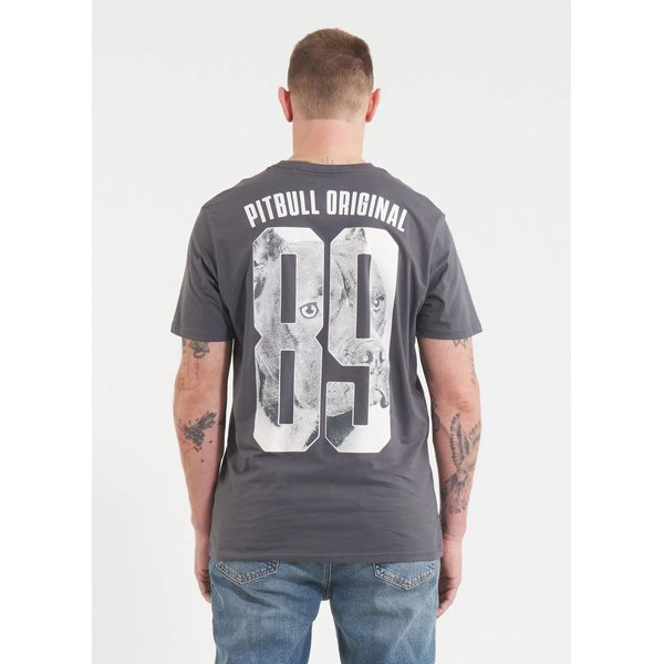 Koszulka męska Eighty Nine Dog Pitbull West Coast - szary