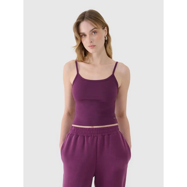 Top damski TSLEF127 4F - ciemny fiolet