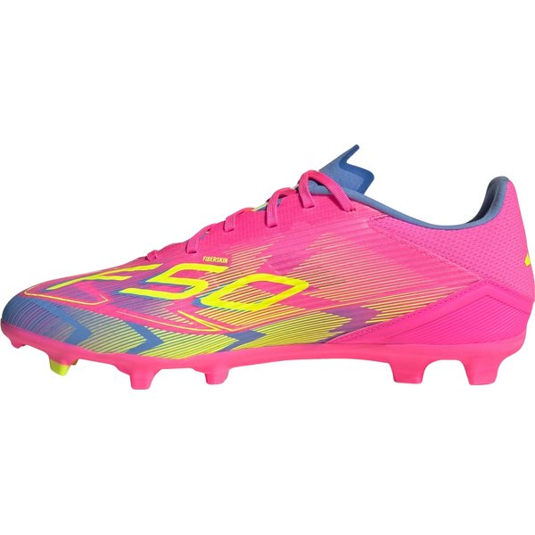 Buty piłkarskie, korki F50 League FG/MG Adidas - Lucid Pink/Lucid Lemon/Blue Fusion