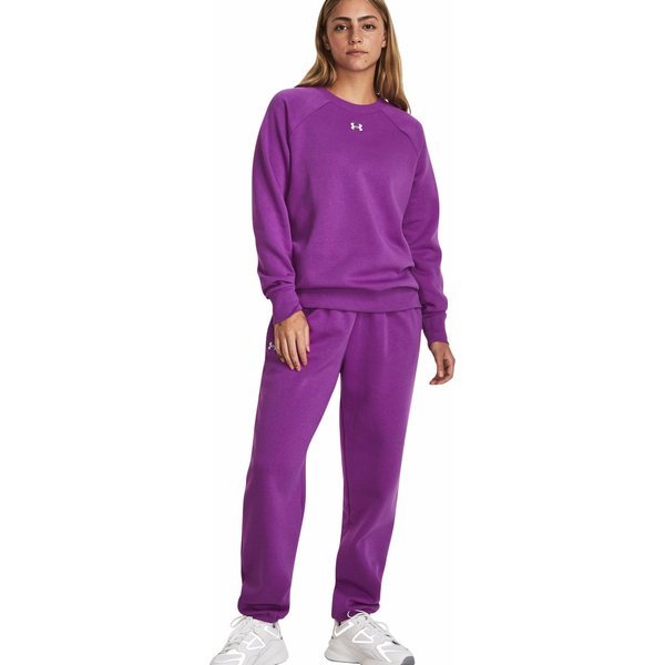 Bluza damska Rival Fleece Crew Under Armour - Cassis / White
