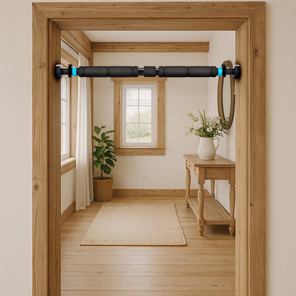 Drążek do podciągania rozporowy 65-100cm Gymtek - 65-100cm niebieski