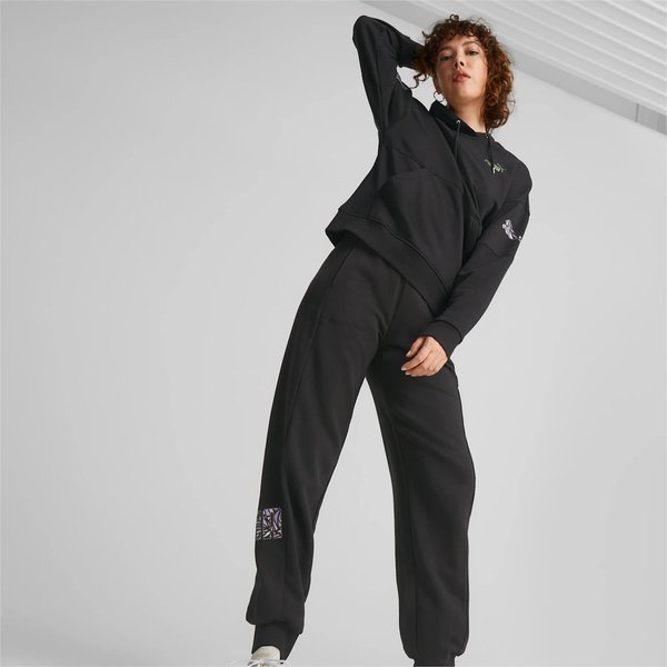 Bluza damska Power Nova Shine Colorblock Hoodie Puma - czarny