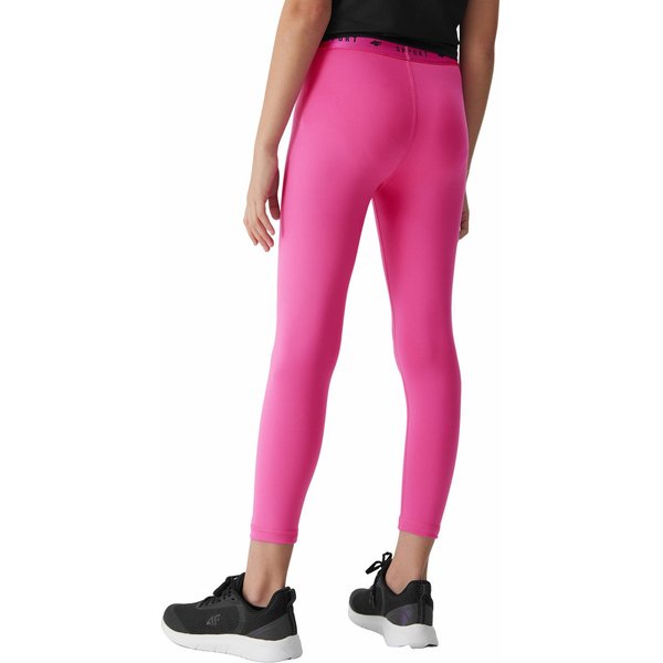 Legginsy dziewczęce 4FJAW23TFTIF142 4F - fuksja