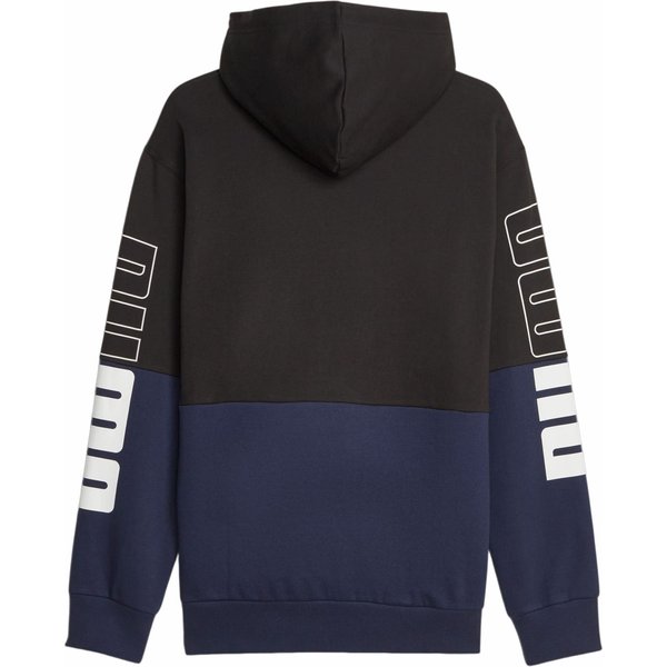 Bluza męska Power Colorblock Hoodie FL Puma - granatowy/czarny