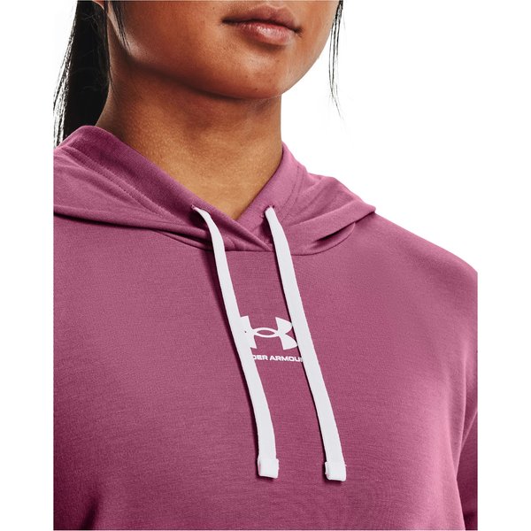 Bluza damska Rival Terry Hoodie Under Armour - różowy1