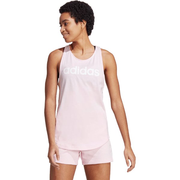 Bezrękawnik, top damski Loungewear Essentials Loose Logo Tank Top Adidas - różowy
