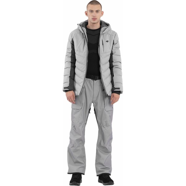 Spodnie narciarskie męskie 4FAW23TFTRM403 4F - jasny brąz