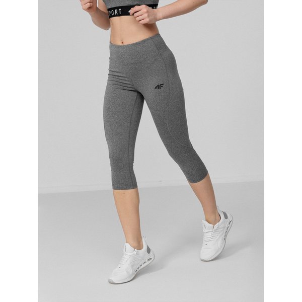 Legginsy damskie H4Z22 SPDF350 4F - szare