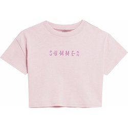Koszulka dziewczęca crop top 4FJSS23TTSHF393 4F