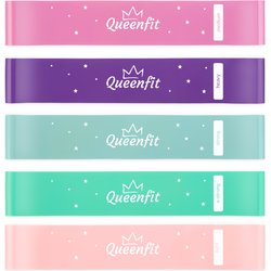 Zestaw gum oporowych do ćwiczeń 0,5-30kg 5szt Queenfit