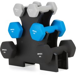 Zestaw hantli neoprenowych na stojaku Gymtek