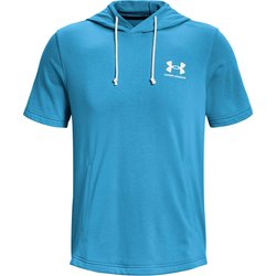 Koszulka męska Rival Terry Short Sleeve Hoodie Under Armour - niebieski