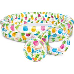Basen brodzik Tropikalne Morze 132x28cm + kółko 51cm + piłka 51cm Intex