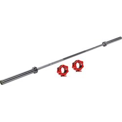Gryf olimpijski prosty GO685 220cm 50mm z zaciskami ZG1000R HMS