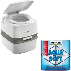 Zestaw: toaleta turystyczna Qube XGL 21L + papier toaletowy Aqua Soft Thetford