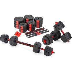 Zestaw hantli regulowanych 2x20kg ze sztangą Gymtek
