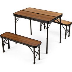 Zestaw turystyczny stół + 2 ławki Outtec WYPRZEDAŻ