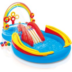 Basen brodzik tęczowy plac zabaw 297x193x135cm Intex WYPRZEDAŻ