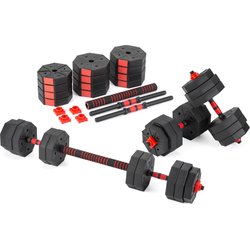 Zestaw hantli regulowanych 2x15kg ze sztangą Gymtek WYPRZEDAŻ