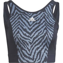 Biustonosz sportowy Aeroready Designed to Move Zebra-Print Crop Top Adidas