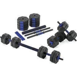 Zestaw hantli regulowanych 2x10kg ze sztangą Gymtek WYPRZEDAŻ