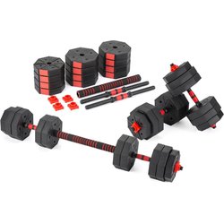 Zestaw hantli regulowanych 2x10kg ze sztangą Gymtek